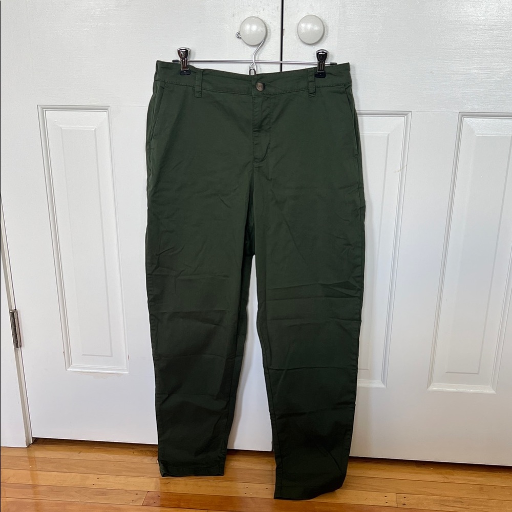 Pact Forest Green Daily Twill Straight Leg Pants